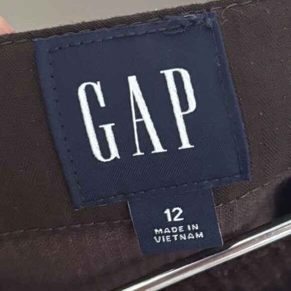 Gap Chocolate Brown Corduroy Mini Skirt (size 12) - Picture 3 of 4